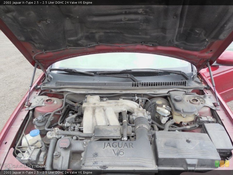 2.5 Liter DOHC 24 Valve V6 2003 Jaguar X-Type Engine