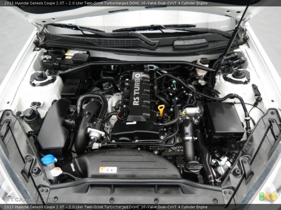 2.0 Liter Twin-Scroll Turbocharged DOHC 16-Valve Dual-CVVT 4 Cylinder 2013 Hyundai Genesis Coupe Engine