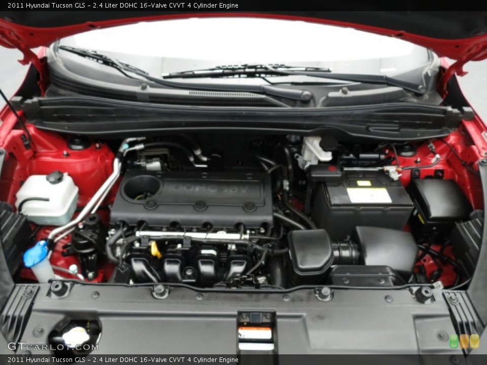 2.4 Liter DOHC 16-Valve CVVT 4 Cylinder 2011 Hyundai Tucson Engine