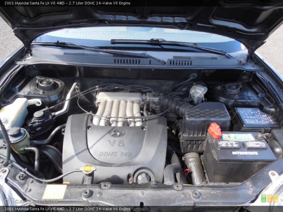 2.7 Liter DOHC 24-Valve V6 Engine for the 2001 Hyundai Santa Fe #79240609