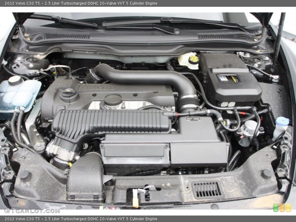 2.5 Liter Turbocharged DOHC 20-Valve VVT 5 Cylinder 2013 Volvo C30 Engine