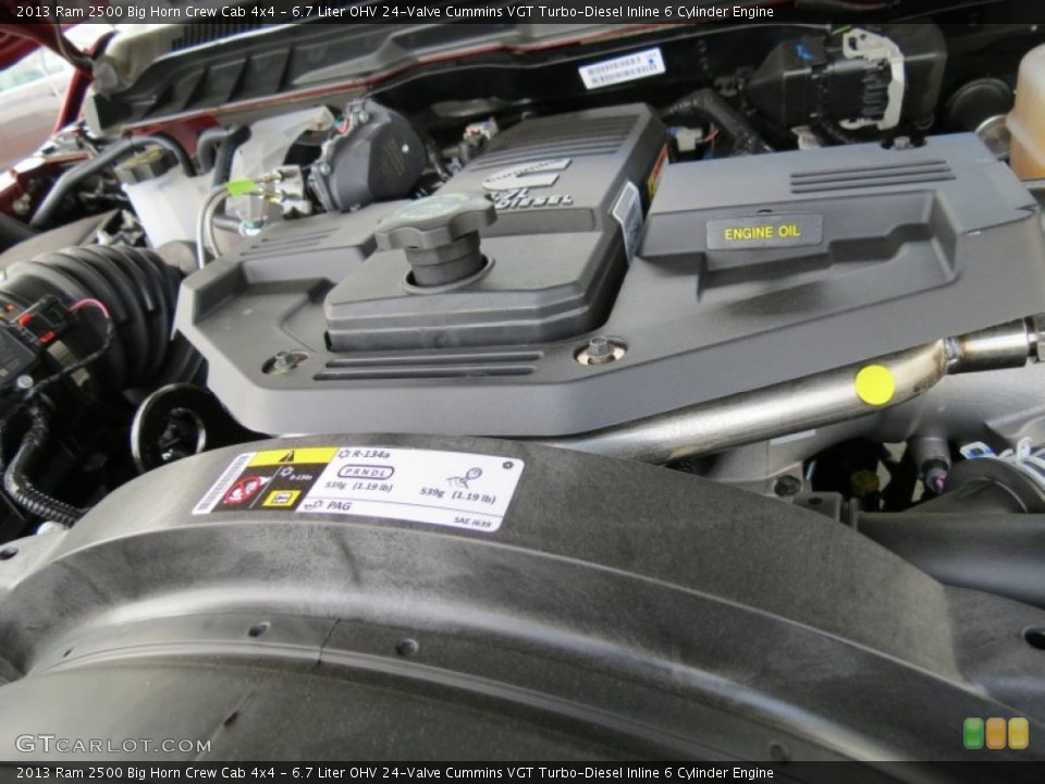 6.7 Liter OHV 24-Valve Cummins VGT Turbo-Diesel Inline 6 Cylinder 2013 Ram 2500 Engine