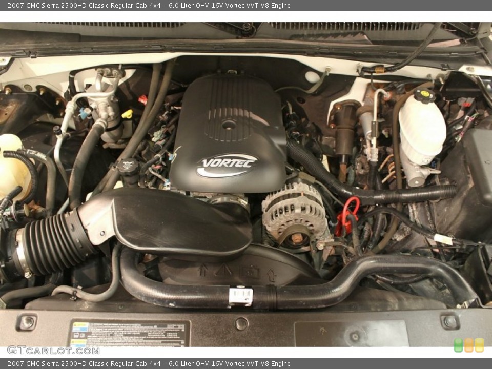 6.0 Liter OHV 16V Vortec VVT V8 2007 GMC Sierra 2500HD Engine