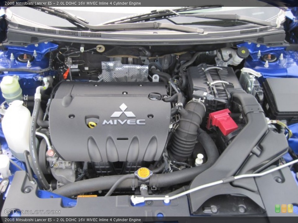 2.0L DOHC 16V MIVEC Inline 4 Cylinder 2008 Mitsubishi Lancer Engine