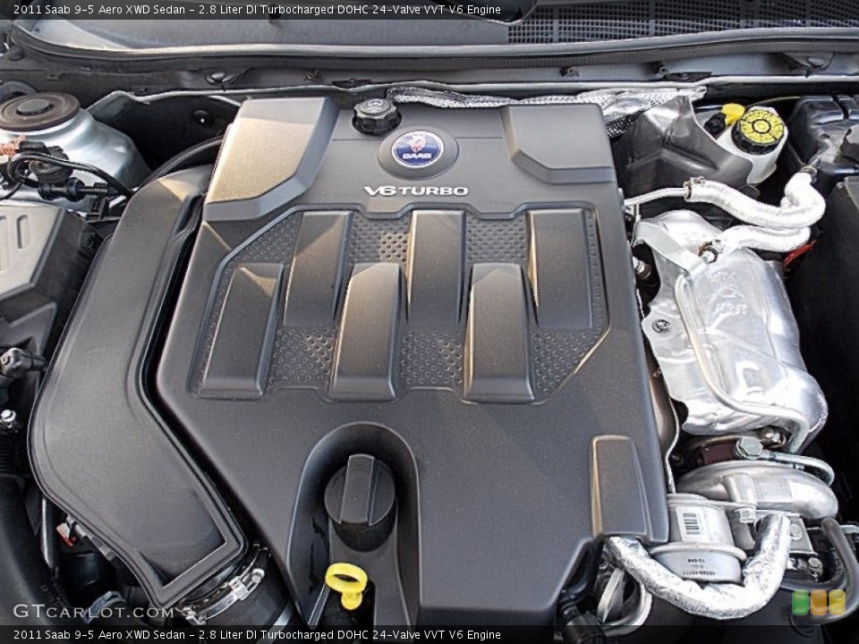 2.8 Liter DI Turbocharged DOHC 24-Valve VVT V6 Engine for the 2011 Saab 9-5 #79531549