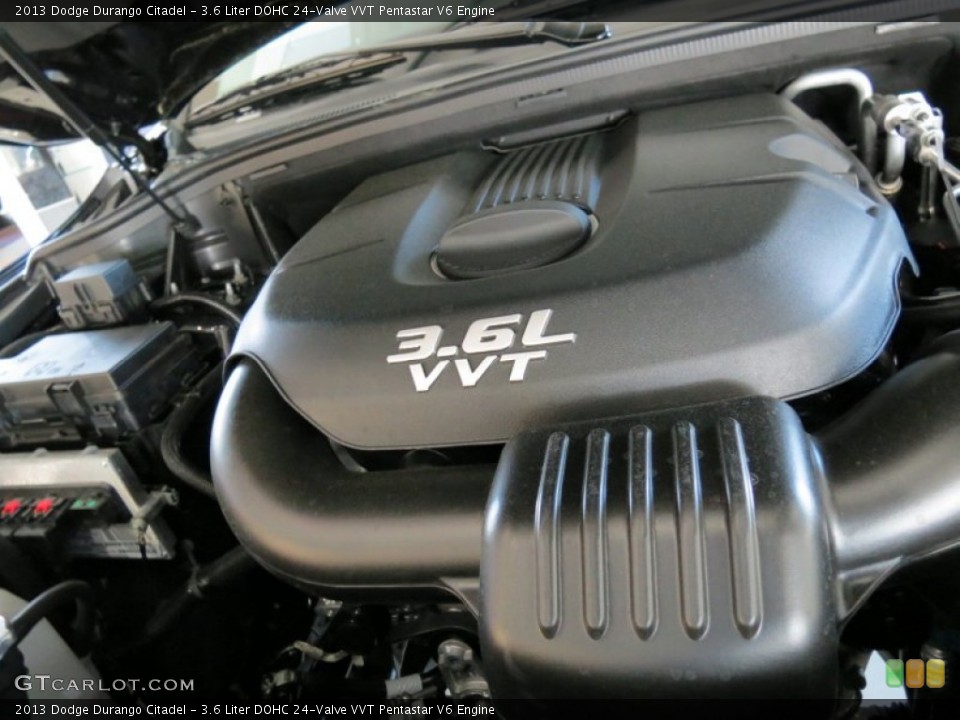 3.6 Liter DOHC 24-Valve VVT Pentastar V6 2013 Dodge Durango Engine