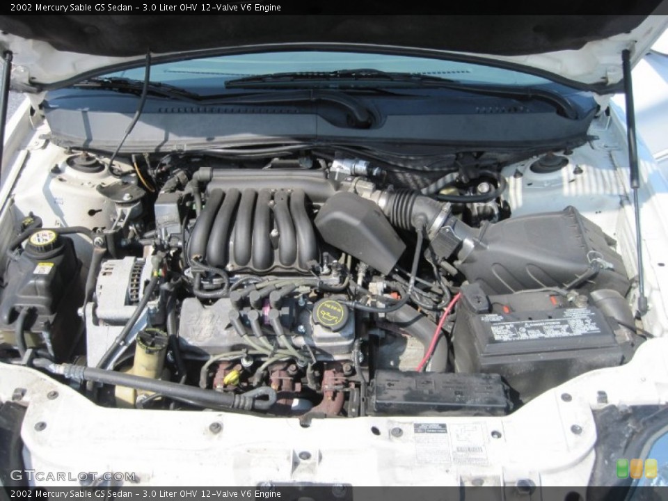 3.0 Liter OHV 12-Valve V6 2002 Mercury Sable Engine