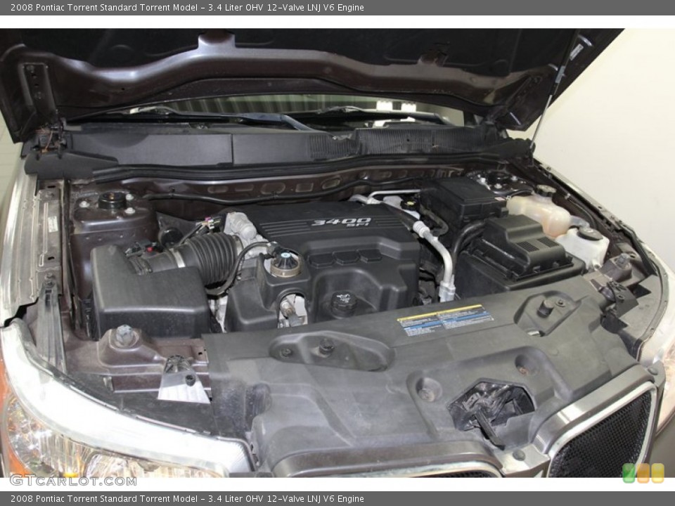 3.4 Liter OHV 12-Valve LNJ V6 2008 Pontiac Torrent Engine