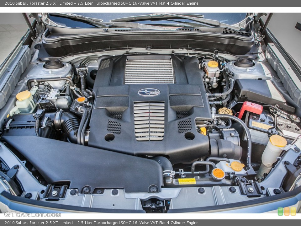 2.5 Liter Turbocharged SOHC 16-Valve VVT Flat 4 Cylinder 2010 Subaru Forester Engine