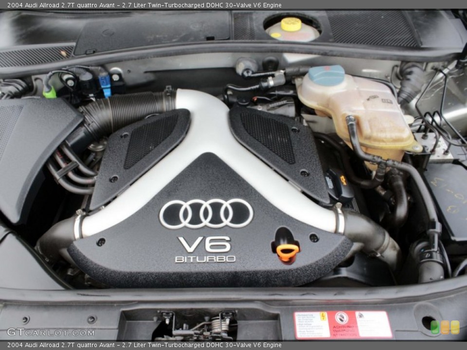 2.7 Liter Twin-Turbocharged DOHC 30-Valve V6 2004 Audi Allroad Engine