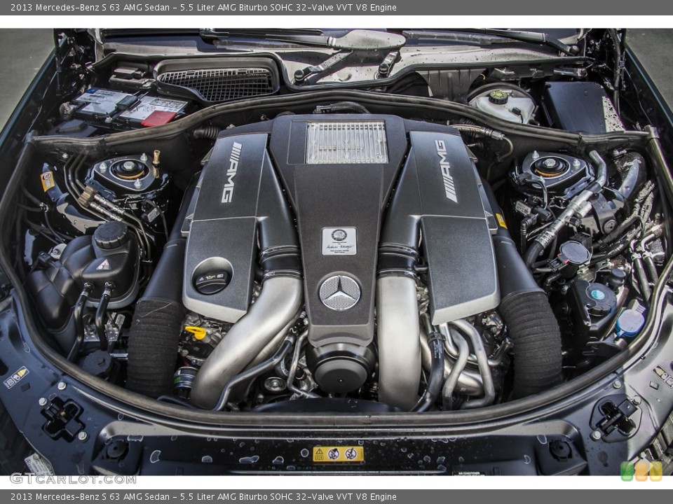 5.5 Liter AMG Biturbo SOHC 32-Valve VVT V8 2013 Mercedes-Benz S Engine