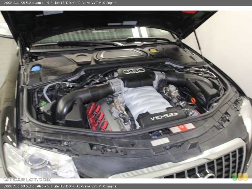5.2 Liter FSI DOHC 40-Valve VVT V10 2008 Audi S8 Engine