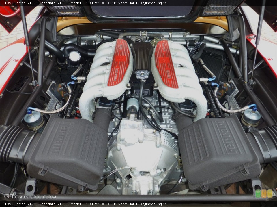 4.9 Liter DOHC 48-Valve Flat 12 Cylinder 1993 Ferrari 512 TR Engine