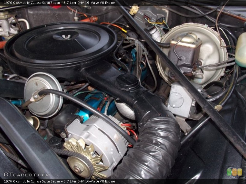 5.7 Liter OHV 16-Valve V8 Engine for the 1976 Oldsmobile Cutlass #79844683