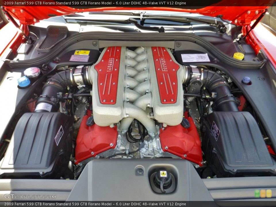 6.0 Liter DOHC 48-Valve VVT V12 2009 Ferrari 599 GTB Fiorano Engine