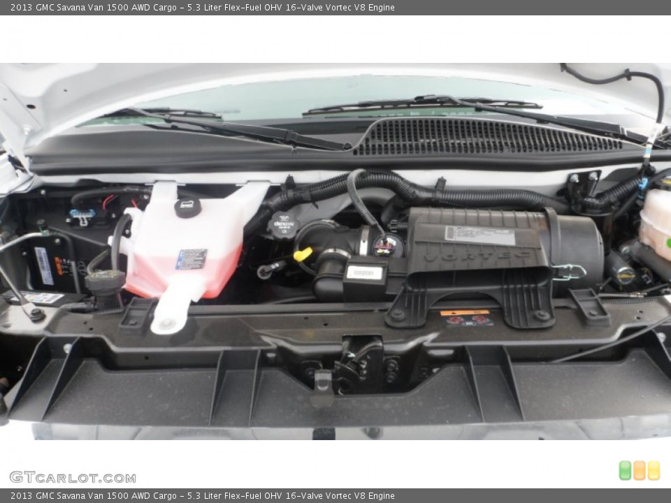 5.3 Liter Flex-Fuel OHV 16-Valve Vortec V8 2013 GMC Savana Van Engine