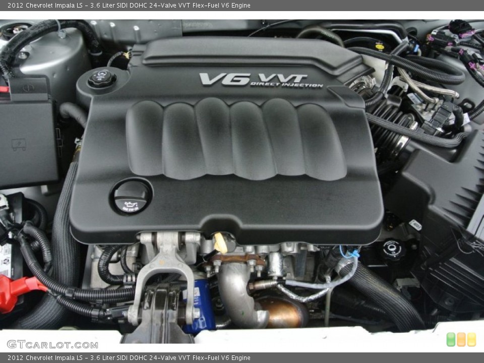 3.6 Liter SIDI DOHC 24-Valve VVT Flex-Fuel V6 2012 Chevrolet Impala Engine