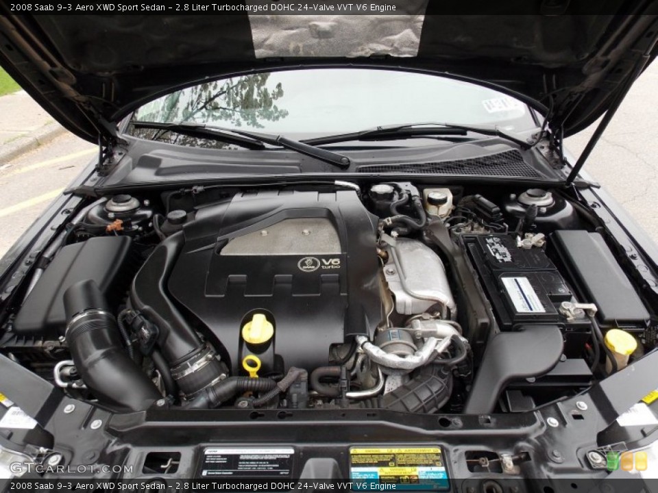 2.8 Liter Turbocharged DOHC 24-Valve VVT V6 Engine for the 2008 Saab 9-3 #79994240