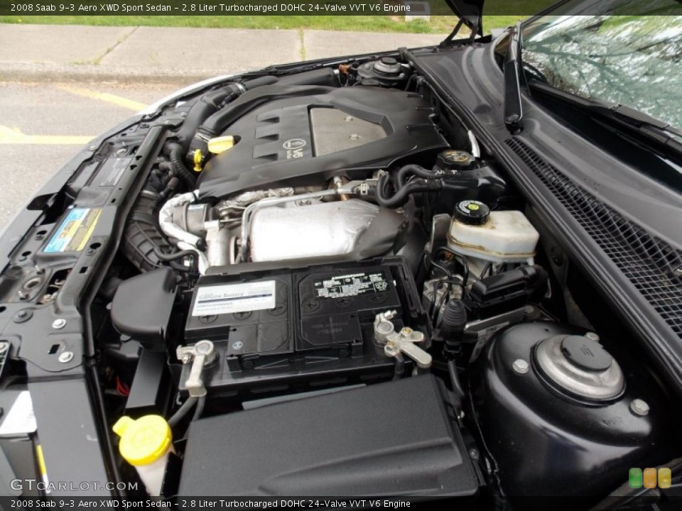 2.8 Liter Turbocharged DOHC 24-Valve VVT V6 Engine for the 2008 Saab 9-3 #79994270
