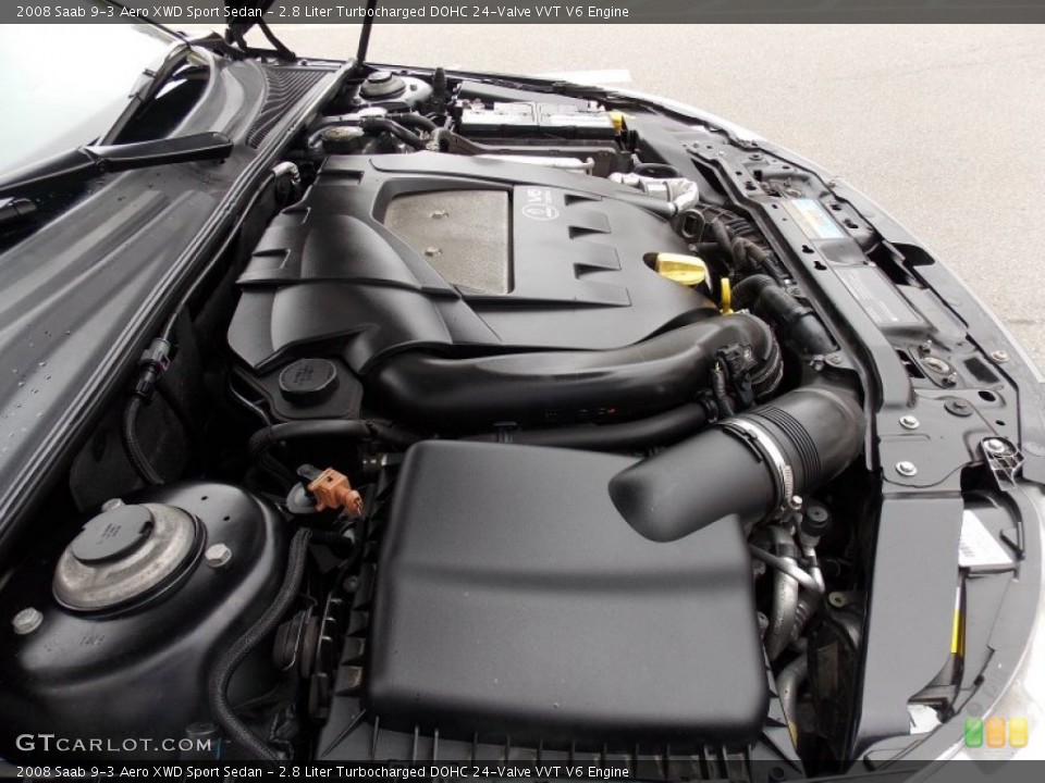 2.8 Liter Turbocharged DOHC 24-Valve VVT V6 Engine for the 2008 Saab 9-3 #79994291
