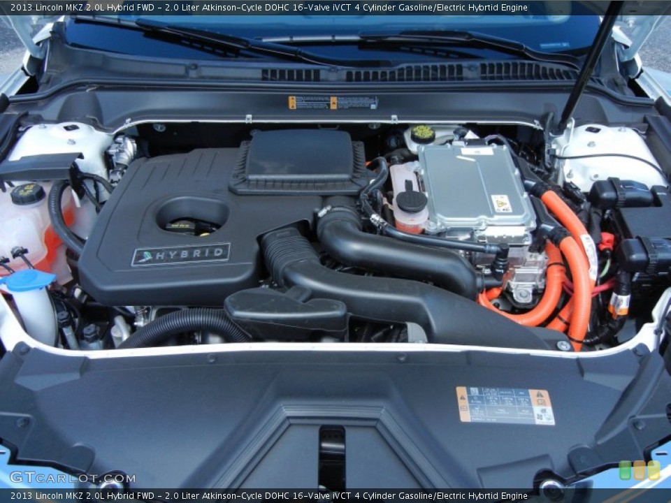 2.0 Liter Atkinson-Cycle DOHC 16-Valve iVCT 4 Cylinder Gasoline/Electric Hybrtid 2013 Lincoln MKZ Engine