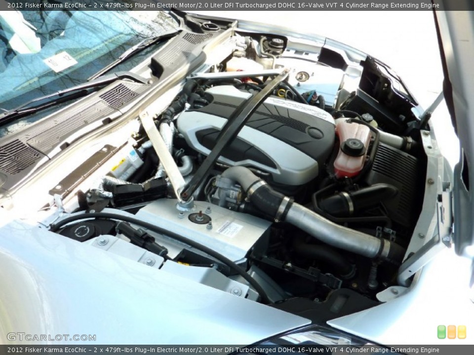 2 x 479ft-lbs Plug-In Electric Motor/2.0 Liter DFI Turbocharged DOHC 16-Valve VVT 4 Cylinder Range Extending Engine for the 2012 Fisker Karma #80058614