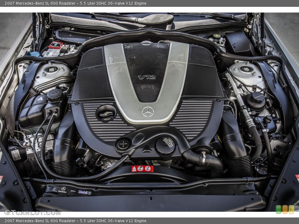 5.5 Liter SOHC 36-Valve V12 2007 Mercedes-Benz SL Engine