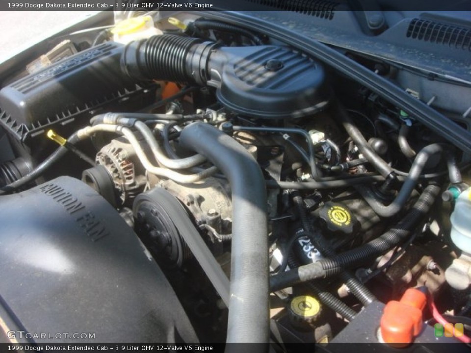 3.9 Liter OHV 12-Valve V6 1999 Dodge Dakota Engine