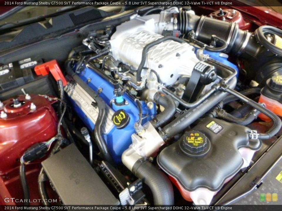 5.8 Liter SVT Supercharged DOHC 32-Valve Ti-VCT V8 Engine for the 2014 Ford Mustang #80280431