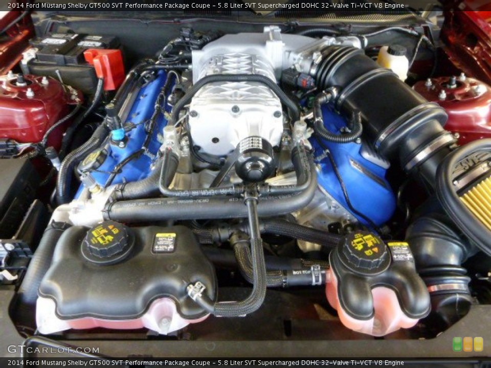 5.8 Liter SVT Supercharged DOHC 32-Valve Ti-VCT V8 Engine for the 2014 Ford Mustang #80280446