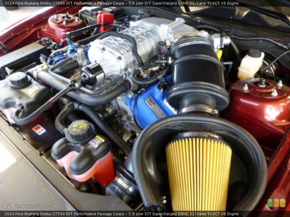 5.8 Liter SVT Supercharged DOHC 32-Valve Ti-VCT V8 Engine for the 2014 Ford Mustang #80280456