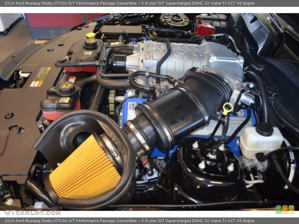 5.8 Liter SVT Supercharged DOHC 32-Valve Ti-VCT V8 Engine for the 2014 Ford Mustang #80295952