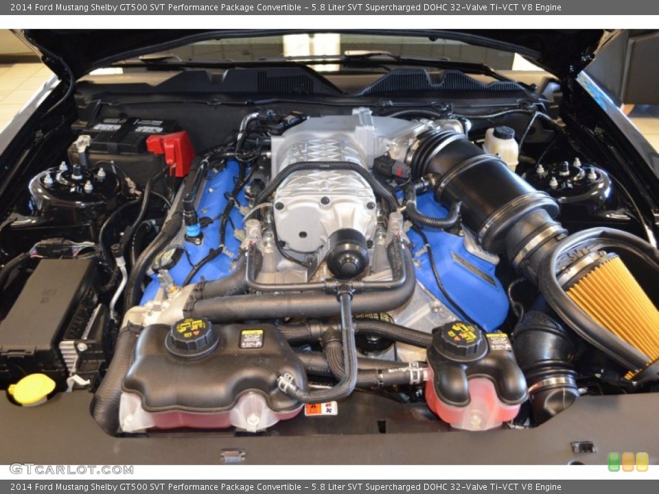 5.8 Liter SVT Supercharged DOHC 32-Valve Ti-VCT V8 Engine for the 2014 Ford Mustang #80295972