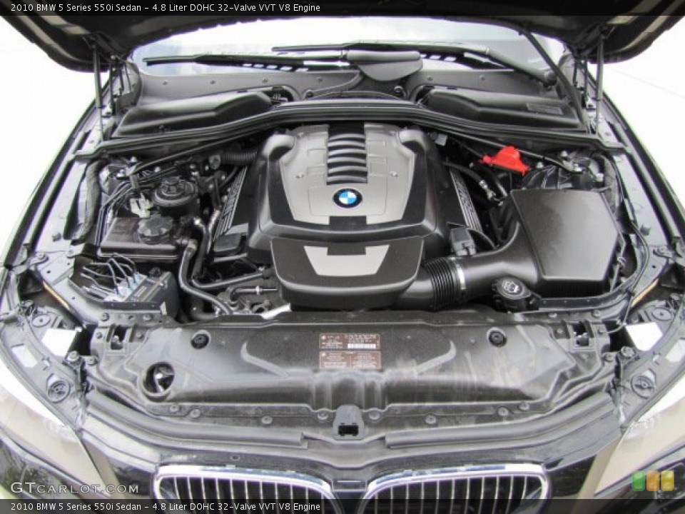 4.8 Liter DOHC 32-Valve VVT V8 Engine for the 2010 BMW 5 Series #80306536