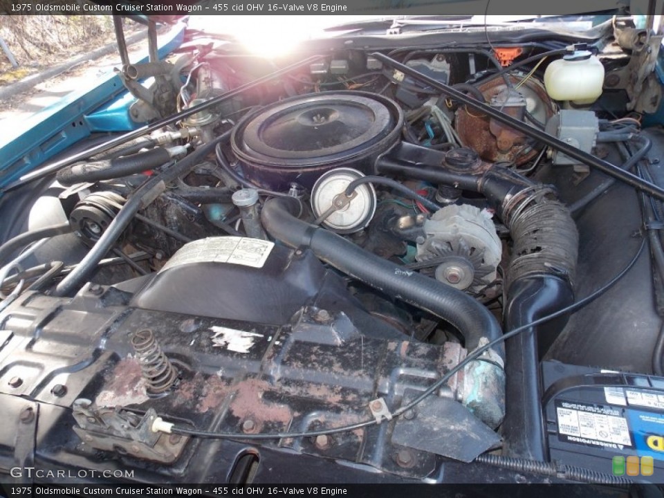 455 cid OHV 16-Valve V8 Engine for the 1975 Oldsmobile Custom Cruiser #80310761