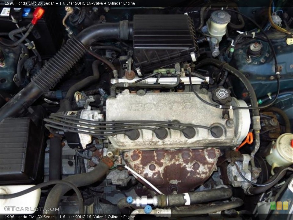 1.6 Liter SOHC 16-Valve 4 Cylinder Engine for the 1996 Honda Civic #80353594