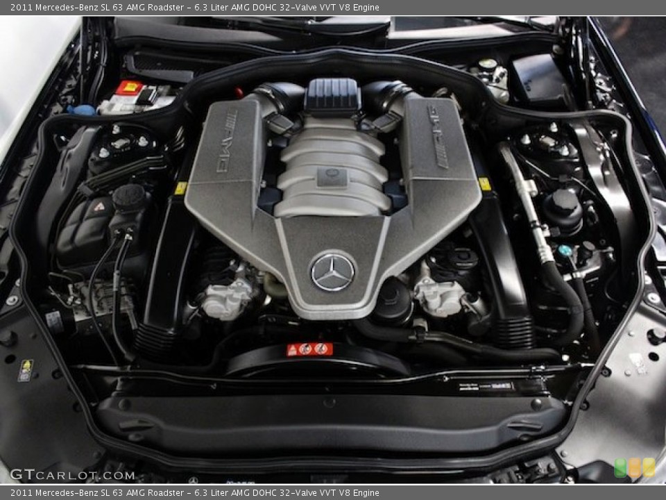 6.3 Liter AMG DOHC 32-Valve VVT V8 2011 Mercedes-Benz SL Engine