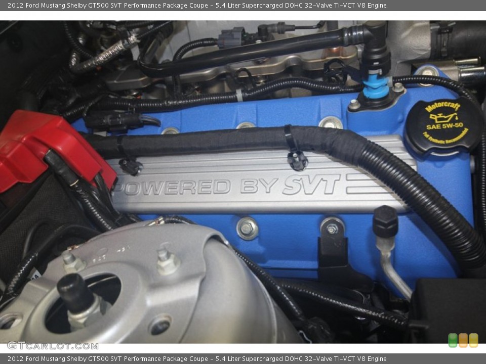 5.4 Liter Supercharged DOHC 32-Valve Ti-VCT V8 Engine for the 2012 Ford Mustang #80470289