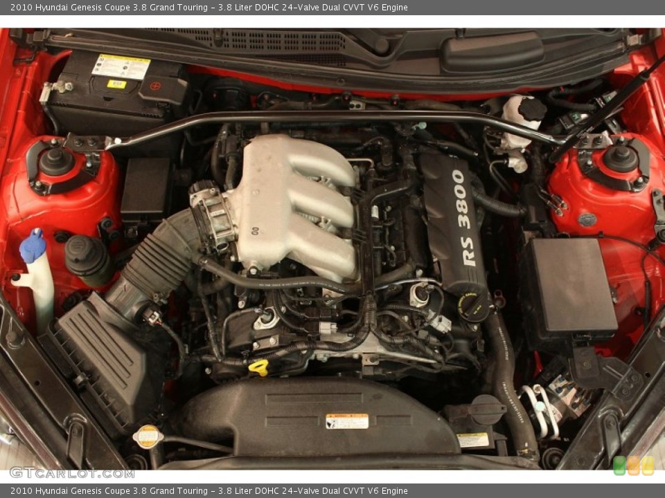 3.8 Liter DOHC 24-Valve Dual CVVT V6 Engine for the 2010 Hyundai Genesis Coupe #80487475