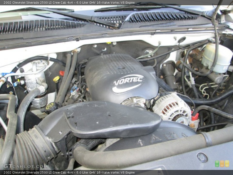 6.0 Liter OHV 16-Valve Vortec V8 2002 Chevrolet Silverado 2500 Engine