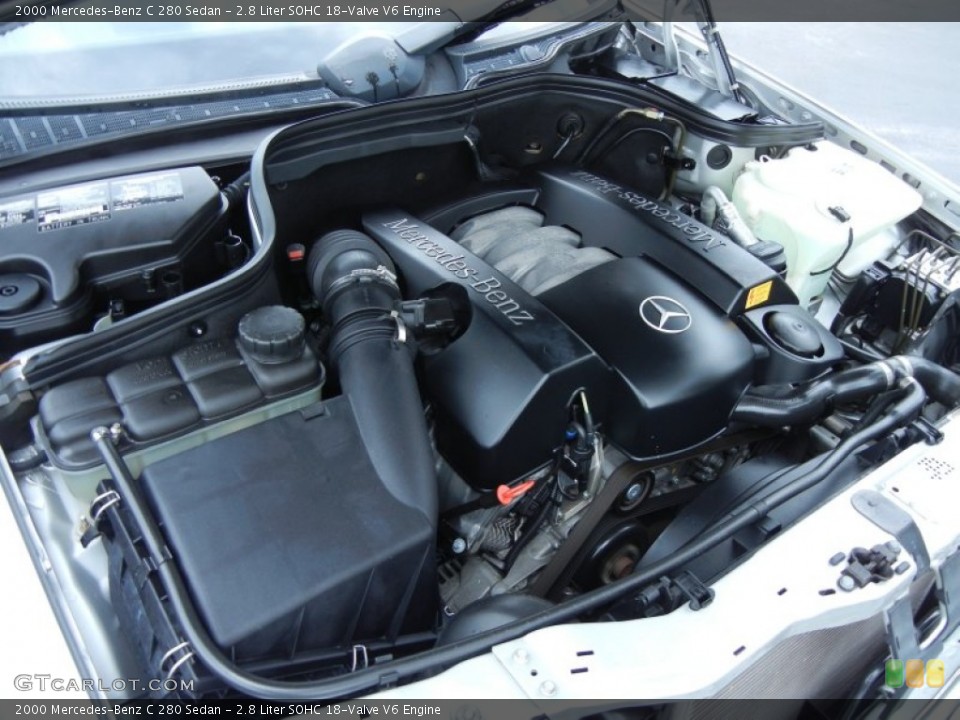 2.8 Liter SOHC 18-Valve V6 2000 Mercedes-Benz C Engine
