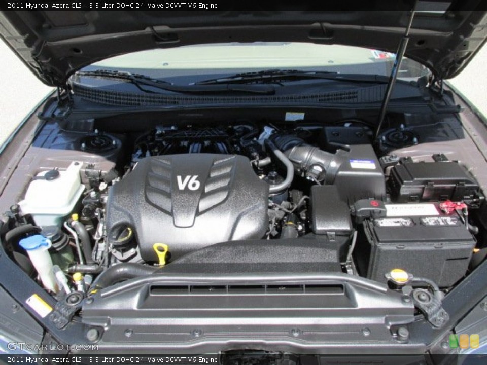 3.3 Liter DOHC 24-Valve DCVVT V6 2011 Hyundai Azera Engine
