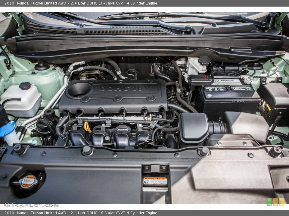 2.4 Liter DOHC 16-Valve CVVT 4 Cylinder Engine for the 2010 Hyundai Tucson #80525239