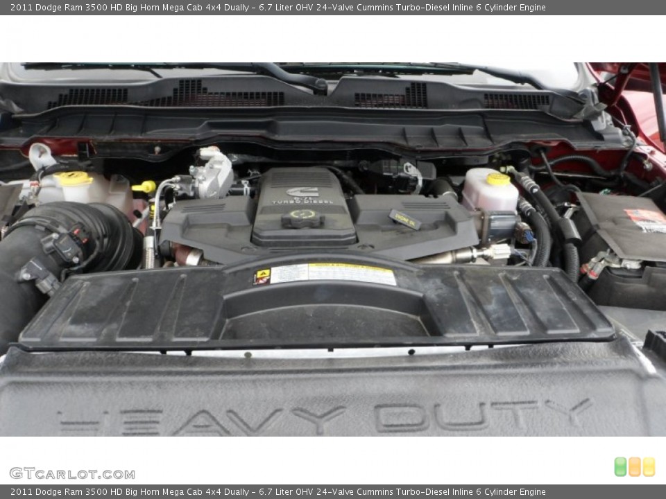 6.7 Liter OHV 24-Valve Cummins Turbo-Diesel Inline 6 Cylinder Engine for the 2011 Dodge Ram 3500 HD #80535547