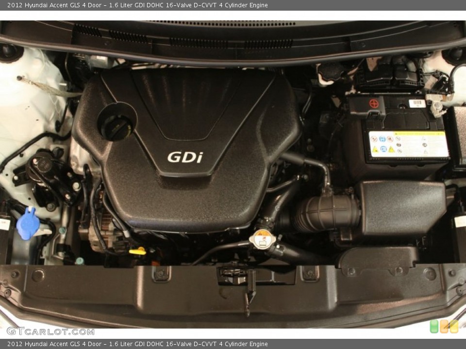 1.6 Liter GDI DOHC 16-Valve D-CVVT 4 Cylinder 2012 Hyundai Accent Engine
