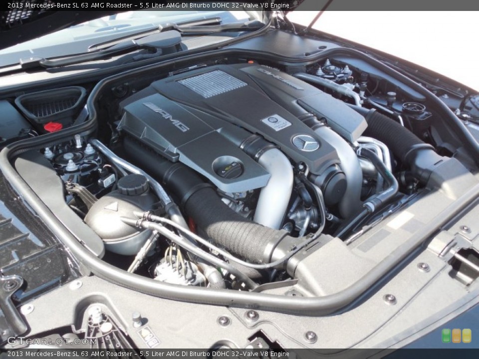 5.5 Liter AMG DI Biturbo DOHC 32-Valve V8 Engine for the 2013 Mercedes-Benz SL #80550932