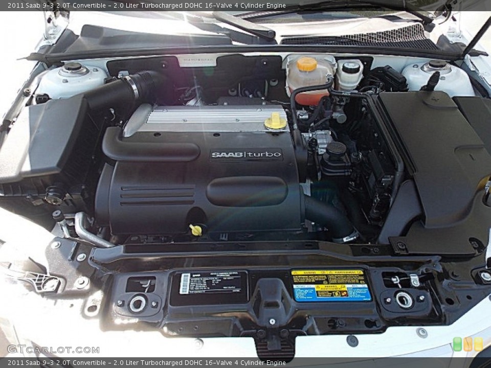 2.0 Liter Turbocharged DOHC 16-Valve 4 Cylinder 2011 Saab 9-3 Engine