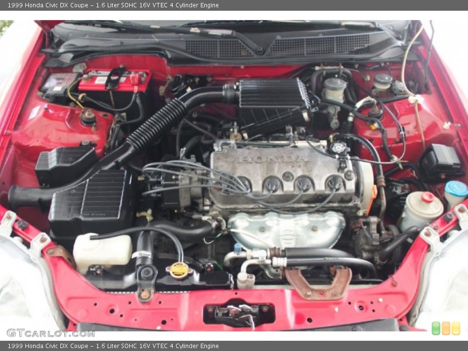 1.6 Liter SOHC 16V VTEC 4 Cylinder 1999 Honda Civic Engine