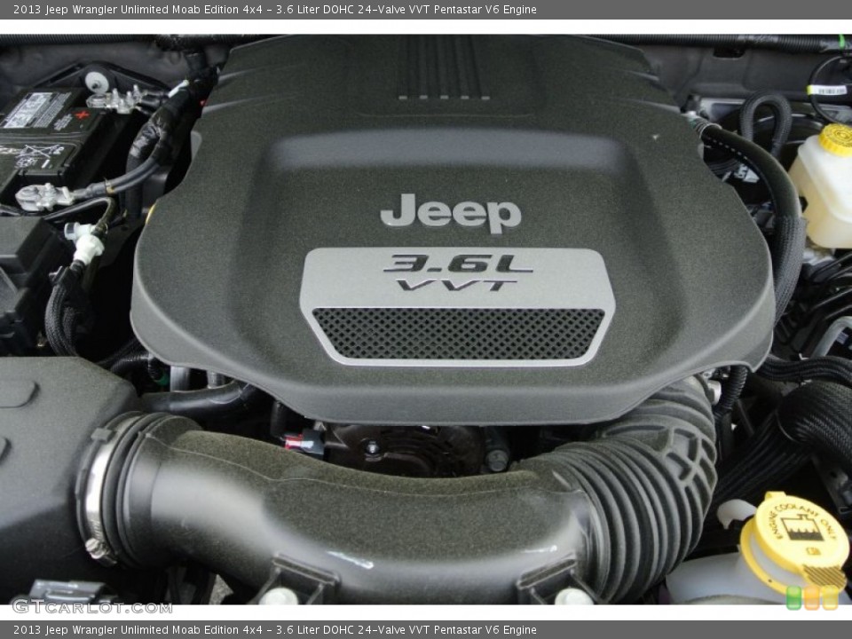 3.6 Liter DOHC 24-Valve VVT Pentastar V6 2013 Jeep Wrangler Unlimited Engine