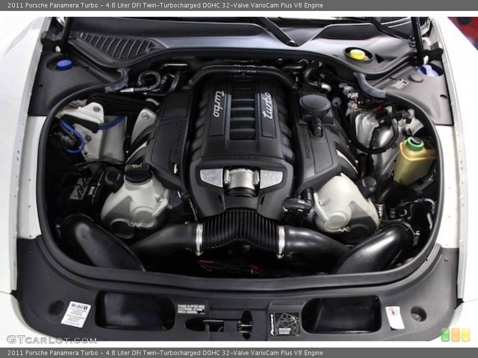 4.8 Liter DFI Twin-Turbocharged DOHC 32-Valve VarioCam Plus V8 Engine for the 2011 Porsche Panamera #80620984